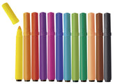 Set 12 Carioci colorate cu varful gros Playbox